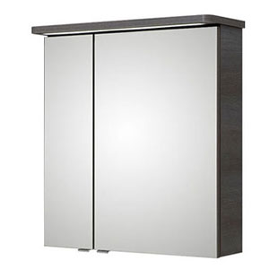 Ausführung Spiegelschrank: Große Tür rechts, kleine Tür links