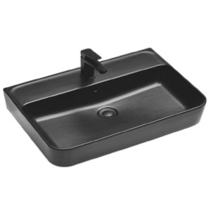 Waschtisch-Typ / -Farbe: Keramik, Schwarz Matt, Breite: 60 cm