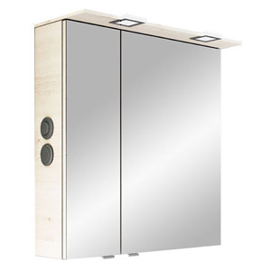 Ausführung Spiegelschrank: Große Tür rechts, kleine Tür links