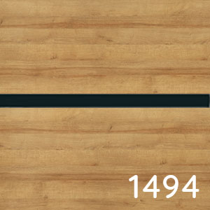 Frontfarbe: Riviera Eiche quer Nachbildung - schwarze Einlage