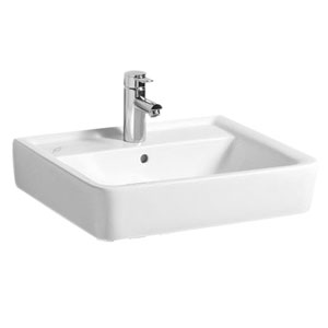 Waschtisch-Typ: 55 cm - Geberit Renova Plan, Keramik, integrierter Überlauf