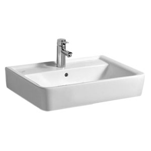 Waschtisch-Typ: 65 cm - Geberit Renova Plan, Keramik, integrierter Überlauf