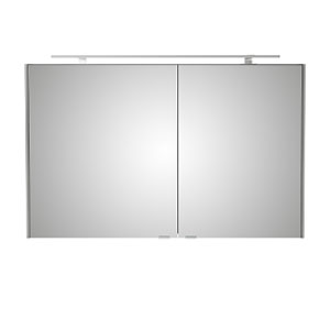 Ausführung Spiegelschrank: Große Tür links, kleine Tür rechts