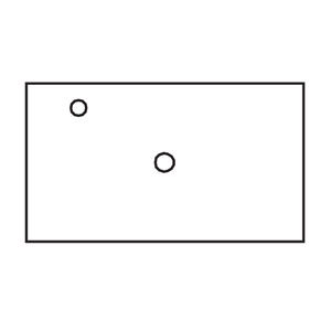 Ausschnitt Waschtischplatte: mit Ausschnitt für Aufsatzbecken und Armaturbohrung links