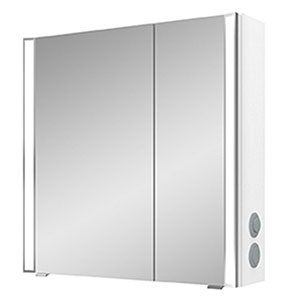 Ausführung Spiegelschrank: Große Tür links, kleine Tür rechts