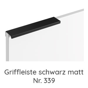 Griffvariante: Griffleiste schwarz matt