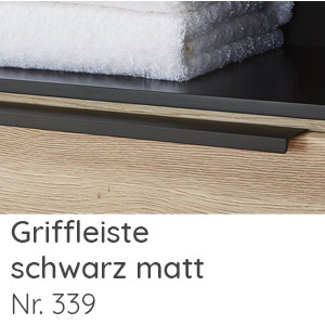 Griffvariante: Griffleiste schwarz matt