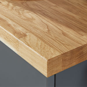 Abdeckplatte: Abdeckplatte 40,2 cm - Stärke 40 mm, Eiche massiv