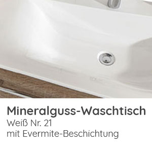 Waschtisch-Typ / -Farbe: evermite Doppelwaschtisch ohne LED Bel. 1412 mm Breite