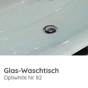 Waschtisch-Typ / -Farbe: Glas Doppelwaschtisch Optiwhite 1406 mm Breite