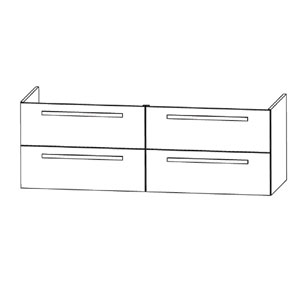 Waschtischunterschrank: für Evermite und STONEPLUS-Waschtisch 1400 mm Breite