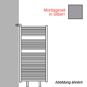 Montageart: als Raumteiler - inklusive Montageset in Silber