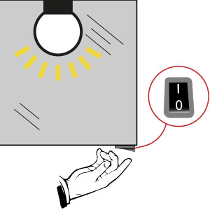 Schalter für Beleuchtung: ohne Sensorschalter