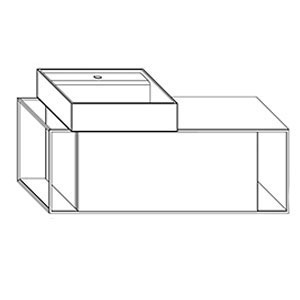 Ausführung Waschtisch mit Unterschrank: Becken links