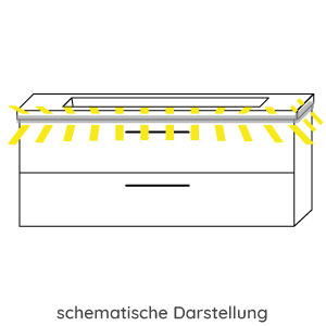 Waschtisch-Beleuchtung: mit LED, 12V, 1,2 Watt, 2900-6400K