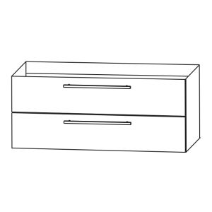 Waschtischunterschrank: für Mineralguss- und Glasdoppelwaschtisch 1200 mm Breite